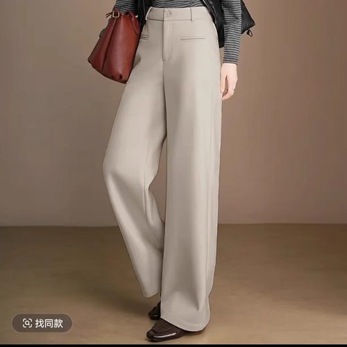 859B 冬季新款显瘦梨形身材百搭高腰裤子WY