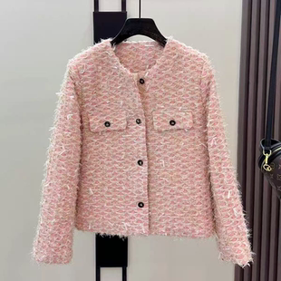 洋气圆领单排扣小香风短款 时尚 百搭外套JT 春秋款 W601