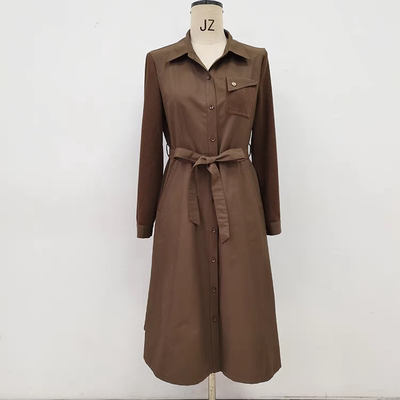 F160 新款拼接显高显瘦显气质简约百搭风衣连衣裙