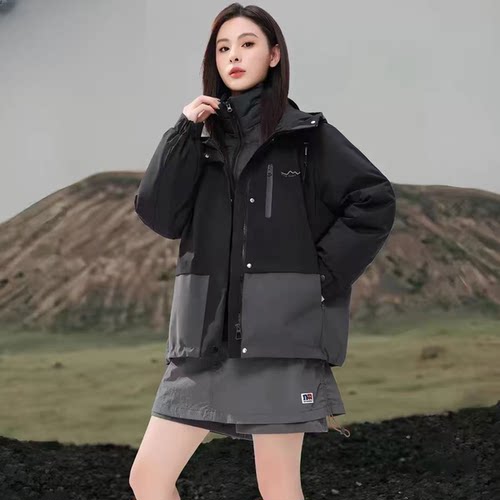1238 冬季时尚休闲保暖三合一羽绒服内胆户外防风外套JR