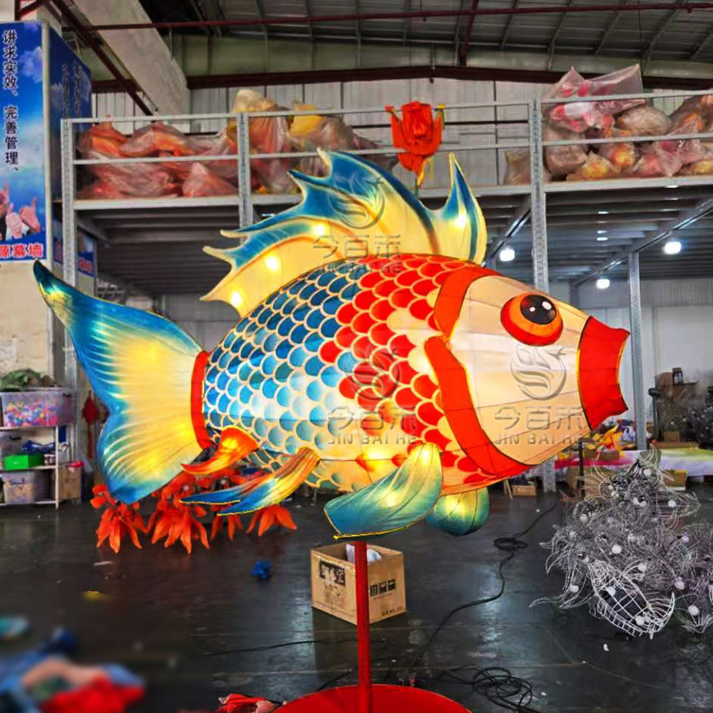 端午节鲤鱼灯景区商场网红打卡龙鱼灯笼鳌鱼花灯摆件巡游灯会定制