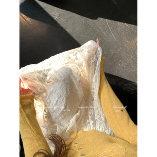 thepeachofficial【氛围美学家】韩系甜美风加绒提花蕾丝半身长裙