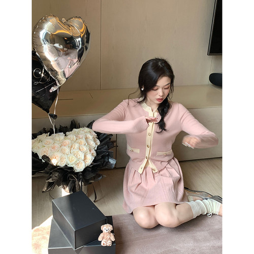 thepeachofficial小香风针织套装