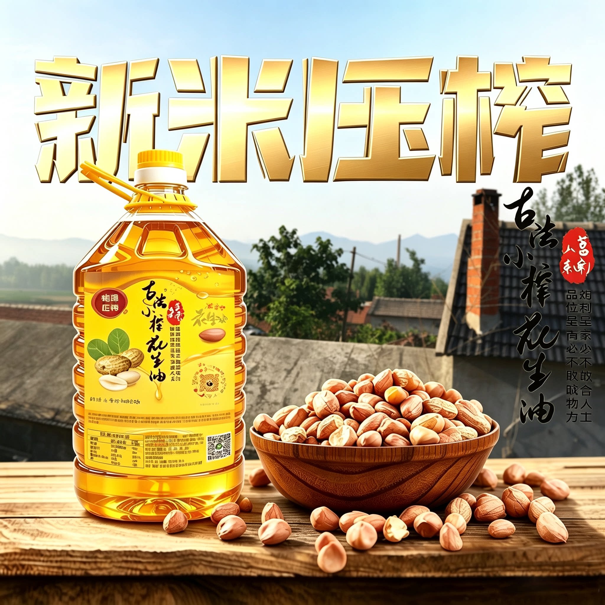 花生油2.5L升莒南农家自榨纯花生油