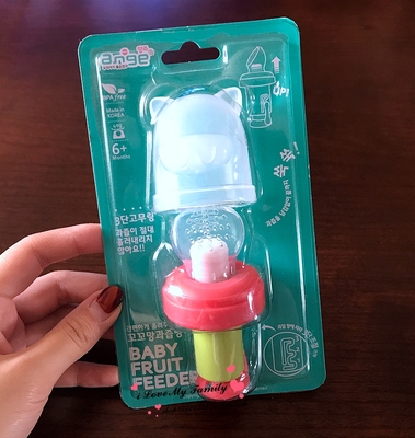 韩国婴儿食物推进式吃水果咬咬袋