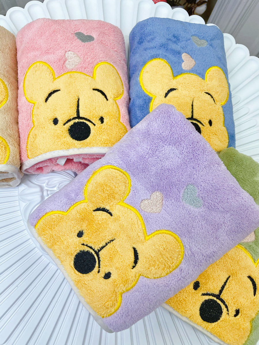 家用情侣毛巾速干吸水面巾卡通可爱少女珊瑚绒干发巾学生宿舍头巾