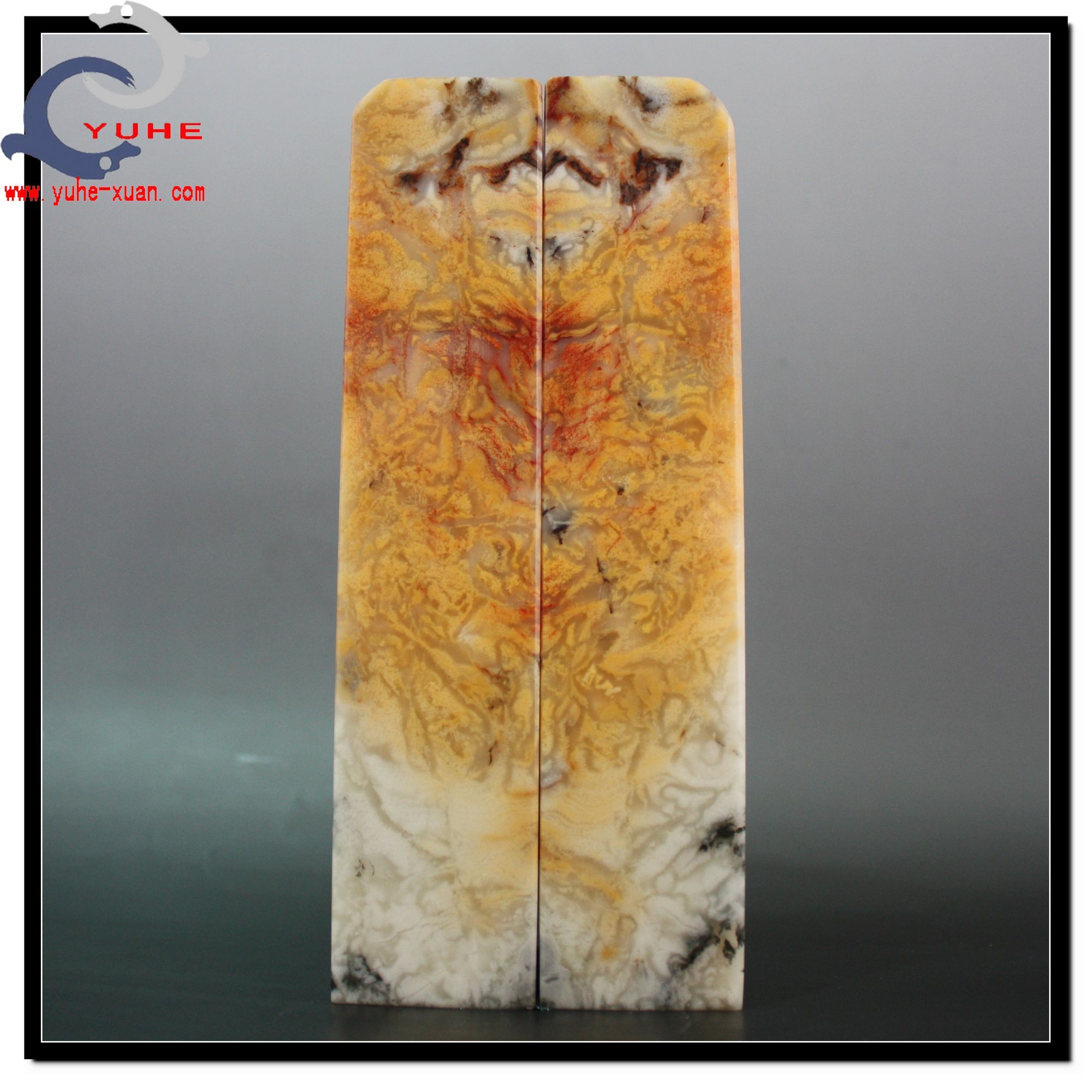 天然寿山石印章 国石珍品 芙蓉石 双仙下棋原石对章【裕和轩】A17