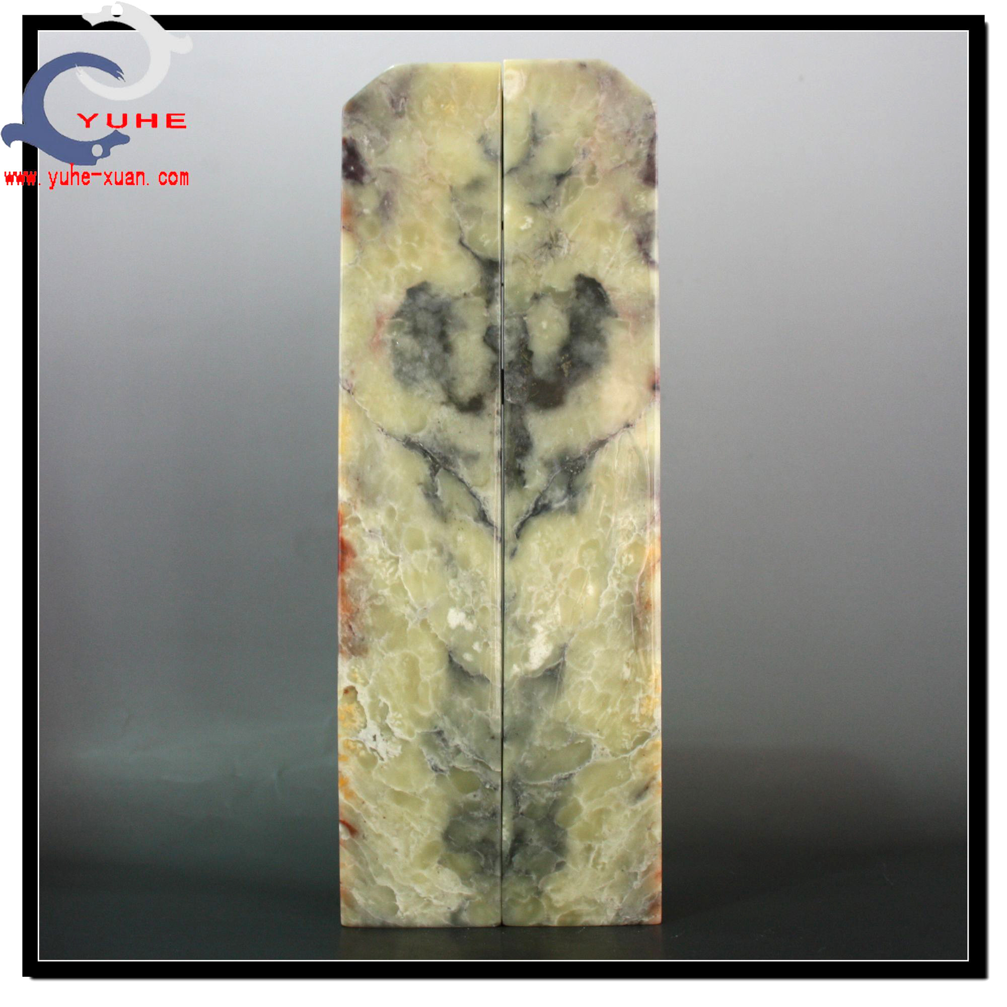 寿山石精品对章真品芙蓉石天然中字图案收藏原石对章礼品裕和轩e7