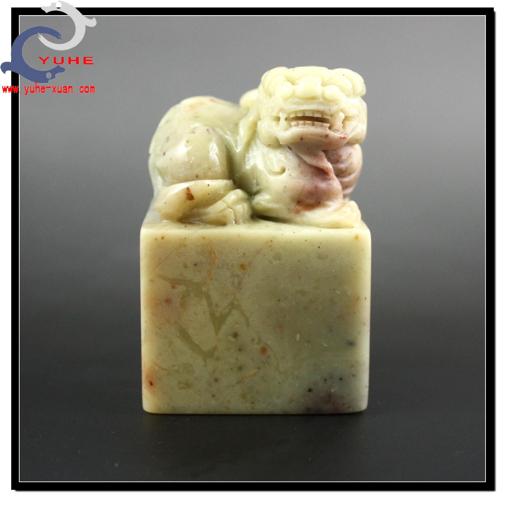 寿山石印章 国石真品 芙蓉石 吉祥兽狮子印钮章批【裕和轩】E6-15