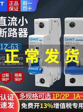 1P正泰NB1Z交流2P直流25a断路器32a空气20a开关DC220V空开63A 10a
