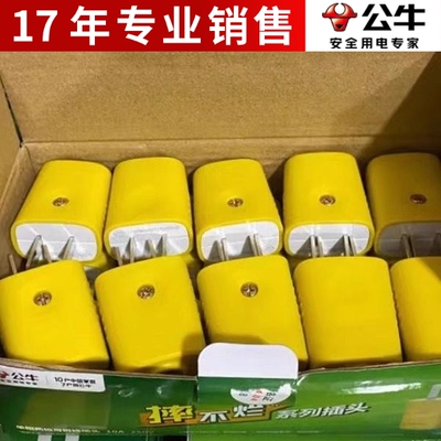 公牛10A两脚加厚插头摔不烂自接线插头防摔家用拆装耐摔GNT-10L4S