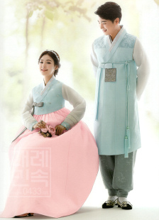 韩国进口面料韩服新娘婚礼敬酒情侣韩服737 X02005 738H