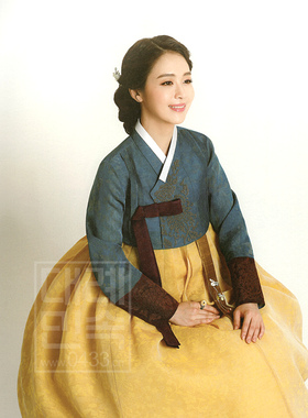 韩国进口面料韩服朝鲜族民族服装女士韩服173H-W02064