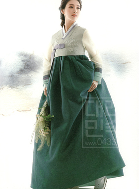 韩国进口面料韩服朝鲜族民族服装女士韩服539H-W02107