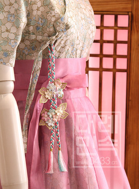 生活韩服腰部挂件 包挂件 车挂 立体花韩服裙子挂件H-P01232