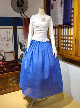朝鲜族练习舞蹈上衣星星裙子民族跳舞服装腰带胸花挂件H-S11294