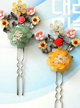 韩国原装进口头饰新娘婚礼盘头旁叉装饰头叉H-P03432