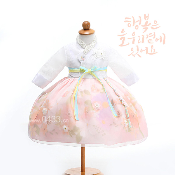 韩国传统女童韩服朝鲜族女宝宝一周岁生日礼服女孩儿童韩服E02019