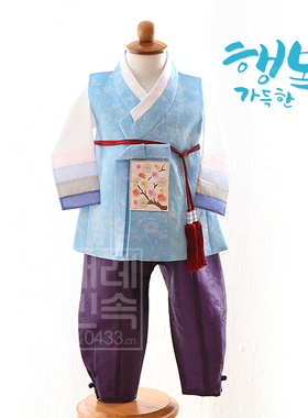 儿童韩服男孩舞蹈演出服朝鲜舞蹈服装男童韩服1-11号现货E01327