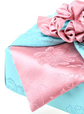 礼品包布 送礼包装 韩国进口双层洋缎子珊瑚色+玉色H-P10838