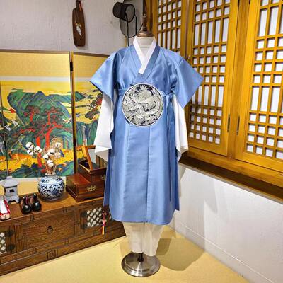 男士韩服韩国式婚礼大袍朝鲜族民族传统服饰新郎结婚礼服M23002