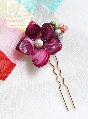 韩国原装进口头饰/新娘婚礼盘头旁叉/装饰头叉/手工发饰/H-P02420