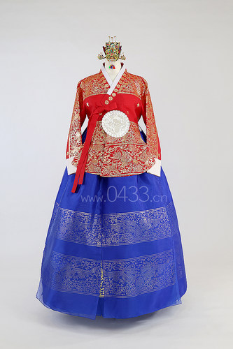 朝鲜族民族服装新娘婚礼结婚敬酒服烫金宫廷皇后唐衣韩服T23020