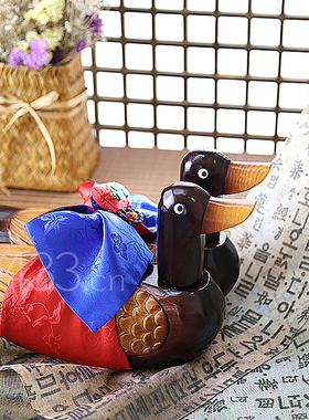 韩国原装进口婚礼用品大雁摆设品特大号一对价格白头偕老G23001