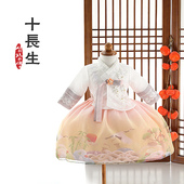韩国宫廷十长生女童韩服朝鲜族女宝宝一周岁生日服儿童韩服E02021