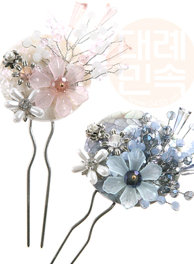 韩国原装进口头饰新娘婚礼盘头旁叉装饰头叉H-P03826