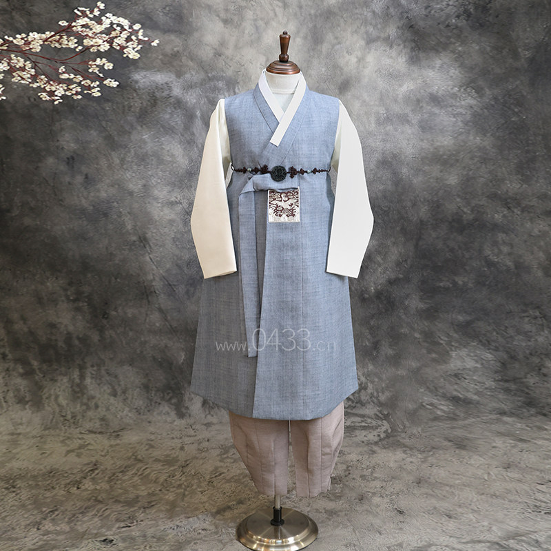 男士韩服韩国式婚礼大袍朝鲜族民族传统服饰新郎结婚礼服M23005