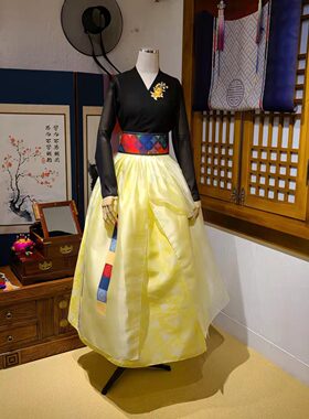 朝鲜族练习舞蹈上衣富贵裙子民族跳舞服装腰带胸花挂件H-S11289