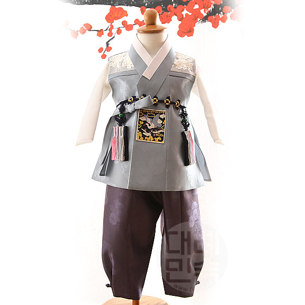 韩国宫廷传统男童韩服朝鲜族男宝宝一周岁生日礼服儿童韩服E01336