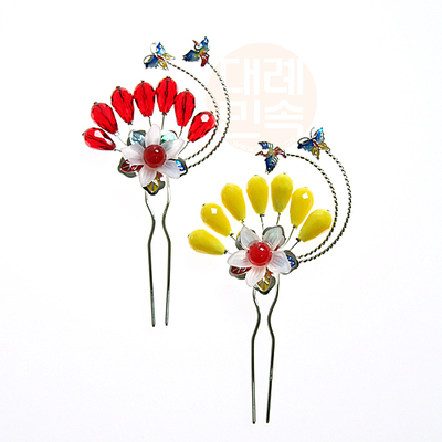 韩国原装进口头饰新娘婚礼盘头旁叉装饰头叉H-P04133