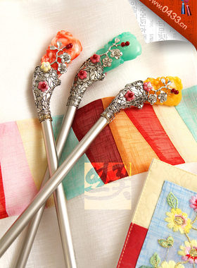 朝鲜族民族工艺韩国新娘婚礼礼盘头簪子 H-P03935