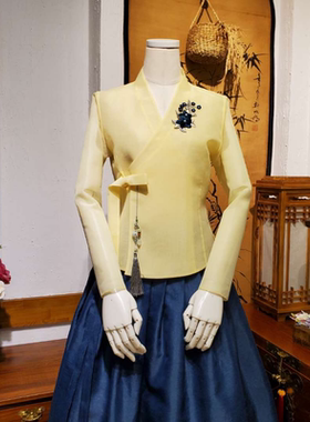韩国原装进口生活韩服朝鲜族民族服装平时穿的改良韩服H-S10395