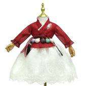 韩国进口面料定做女童儿童韩服朝鲜服装 E22058 女孩舞台演出礼服H