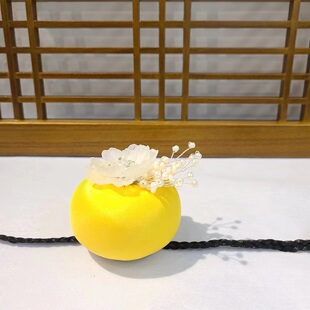 朝鲜族传统儿童韩服头饰演出表演发饰周岁发绳头绳真丝面料F22038