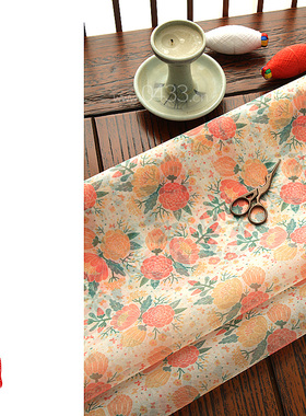 古装古典古纹图案韩服面料传统花纹布料宽1米，半米价H-P11535