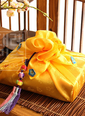 礼品包布 送礼包装 黄色洋缎子单层包布 H-P06705