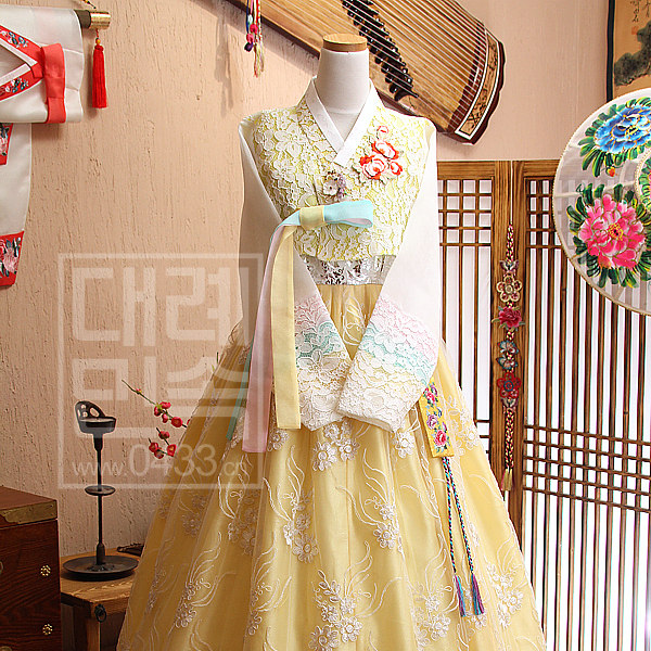 韩国原装进口面料 新娘婚礼庆典婚纱敬酒韩服/H-G02222