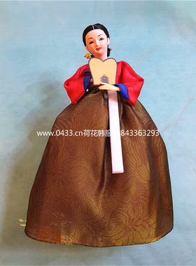 韩国进口传统人偶/韩服娃娃/韩国料理店摆设品/贵夫人/H-P07818