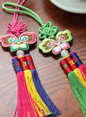 生活韩服腰部挂件 儿童 双蝴蝶 包挂件  车挂 包布装饰H-P06802