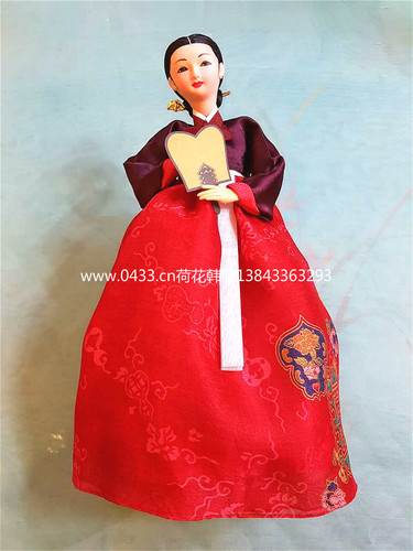 韩国进口传统人偶/韩服娃娃/韩国料理店摆设品/贵夫人/H-P07819