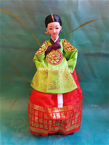 韩国原装进口王妃韩服人偶/摆设品/韩国传统工艺品/正品/H-P09003