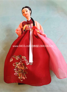 韩国进口传统人偶/韩服娃娃/韩国料理店摆设品/兜风人偶/H-P07806