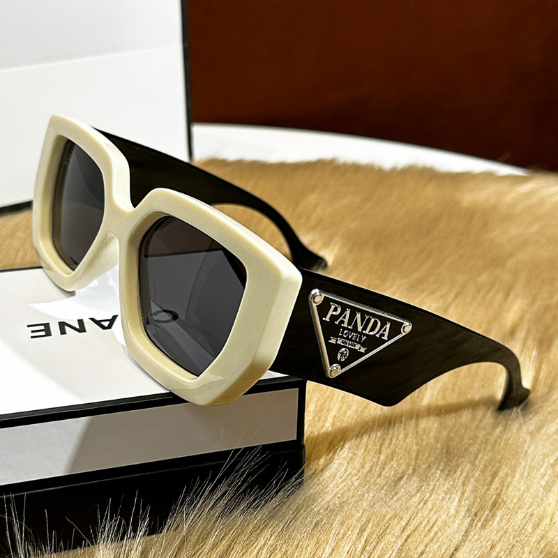 欧洲站黑框拼色墨镜女明星网红同款个性大方框显瘦太阳眼镜男潮牌