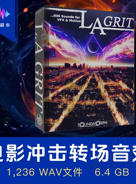 视频编辑电影预告片冲击转场过渡音效 SoundMorph L.A.GRIT