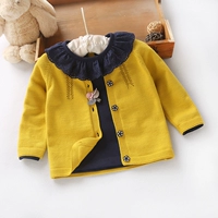 Осенний хлопковый кардиган, детский свитер, куртка, комплект, 2 лет