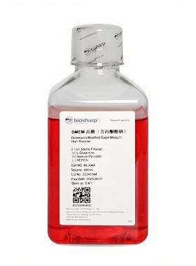 Biosharp白鲨DMEM高糖培养基BL304A含丙酮酸钠不含HEPES含酚红